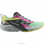 أحذية الجري النسائية - Sense Ride 5 Martina Ltd. Salomon أخضر بسكاي / فانتوم / بينك جلو B8DLV1502
