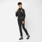 ⁦أحذية المشي الجلدية النسائية - Quest element gore-tex Salomon خشب الأبنوس / يوم ممطر / طقس عاصف B8DLV1136⁩ - الصورة ⁦4⁩
