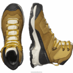 ⁦أحذية المشي الجلدية للرجال - Quest element gore-tex Salomon كمون / رمل ابيض / زعفران B8DLV50⁩ - الصورة ⁦5⁩