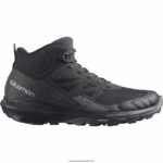 أحذية المشي لمسافات طويلة للرجال - outpulse mid gore-tex Salomon أسود / خشب الأبنوس / جليد الفانيليا B8DLV33
