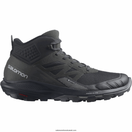 أحذية المشي لمسافات طويلة للرجال - outpulse mid gore-tex Salomon أسود / خشب الأبنوس / جليد الفانيليا B8DLV33