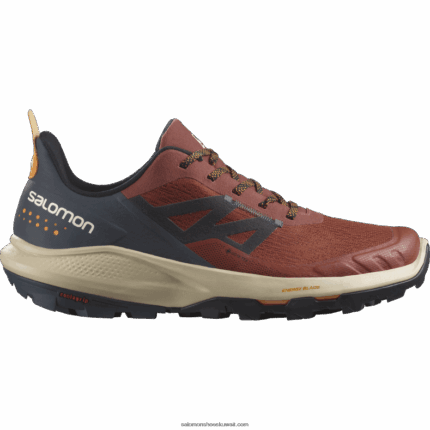 أحذية المشي لمسافات طويلة للرجال - outpulse gore-tex Salomon حرق الحناء / حبر الهند / الكركم B8DLV45