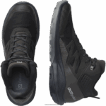⁦أحذية المشي لمسافات طويلة للرجال - outpulse mid gore-tex Salomon أسود / خشب الأبنوس / جليد الفانيليا B8DLV33⁩ - الصورة ⁦5⁩
