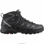 أحذية المشي لمسافات طويلة للرجال - X Ultra Pioneer Mid Clima مقاوم للماء Salomon أسود / مغناطيس / نصب B8DLV40