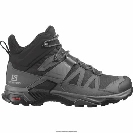 أحذية المشي لمسافات طويلة للرجال - x ultra 4 mid wide gore-tex Salomon أسود / مغناطيس / أزرق لؤلؤي B8DLV42