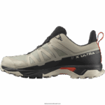 ⁦أحذية المشي لمسافات طويلة للرجال - x ultra 4 gore-tex Salomon كاكي عتيق / أسود / طماطم كرزية B8DLV18⁩ - الصورة ⁦4⁩