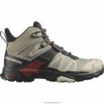 أحذية المشي لمسافات طويلة للرجال - x ultra 4 mid gore-tex Salomon خمر الكاكي / الأسود / الحناء المحروقة B8DLV11