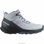 أحذية المشي لمسافات طويلة للنساء - outpulse mid gore-tex Salomon جليد القطب الشمالي / حبر الهند / زهرة الأوركيد B8DLV1114