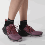 ⁦أحذية المشي لمسافات طويلة للنساء - outpulse gore-tex Salomon الزنبق / أسود / الخشخاش الأحمر B8DLV1122⁩ - الصورة ⁦4⁩
