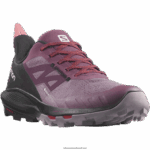 ⁦أحذية المشي لمسافات طويلة للنساء - outpulse gore-tex Salomon الزنبق / أسود / الخشخاش الأحمر B8DLV1122⁩ - الصورة ⁦5⁩