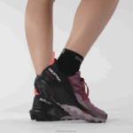 ⁦أحذية المشي لمسافات طويلة للنساء - outpulse gore-tex Salomon الزنبق / أسود / الخشخاش الأحمر B8DLV1122⁩ - الصورة ⁦7⁩