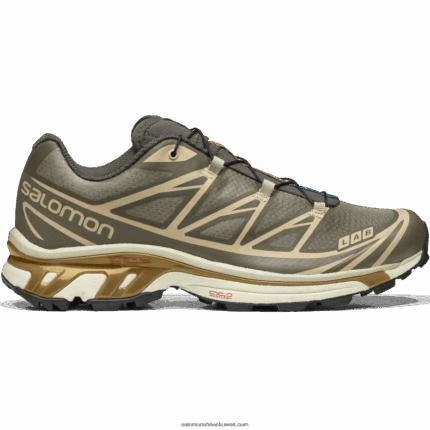 أحذية رياضية للرجال - XT-6 Salomon بيلوجا / بيوتر / ذهب باهت B8DLV71