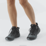 ⁦بوت نسائي للمشي لمسافات طويلة - Vaya mid gore-tex Salomon طقس عاصف / أسود / جندي B8DLV1283⁩ - الصورة ⁦4⁩
