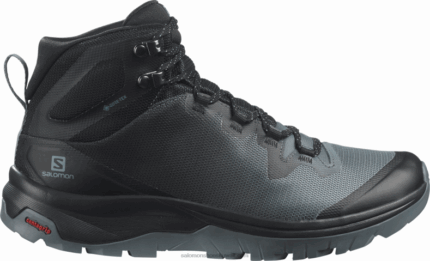 بوت نسائي للمشي لمسافات طويلة - Vaya mid gore-tex Salomon طقس عاصف / أسود / جندي B8DLV1283