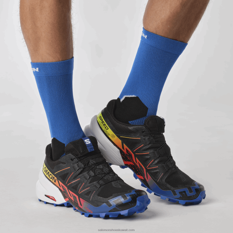 ⁦حذاء الجري للسيدات - speedcross 6 gore-tex blue fire Salomon أسود / تصفح الويب / أصفر الأمان B8DLV1509⁩ - الصورة ⁦4⁩