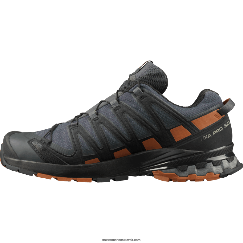 ⁦حذاء الجري Trail الرجالي - XA Pro 3D v8 gore-tex wide Salomon أبنوس / كراميل كافيه / أسود B8DLV1472⁩ - الصورة ⁦6⁩