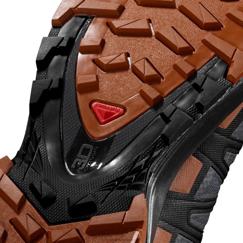 ⁦حذاء الجري Trail الرجالي - XA Pro 3D v8 gore-tex wide Salomon أبنوس / كراميل كافيه / أسود B8DLV1472⁩ - الصورة ⁦7⁩