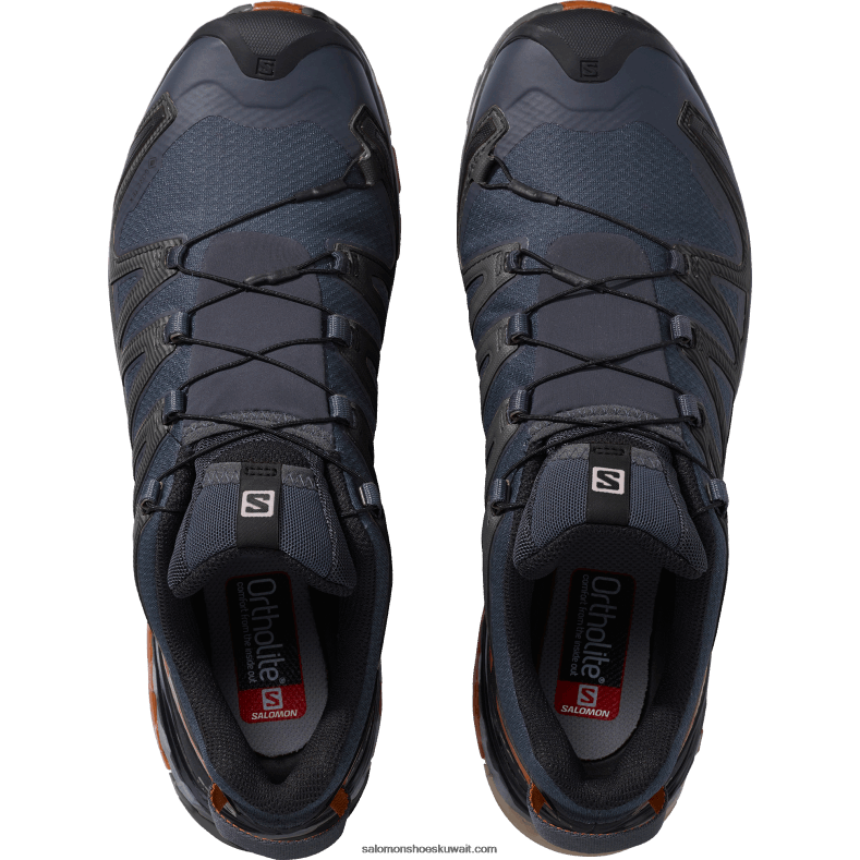 ⁦حذاء الجري Trail الرجالي - XA Pro 3D v8 gore-tex wide Salomon أبنوس / كراميل كافيه / أسود B8DLV1472⁩ - الصورة ⁦8⁩