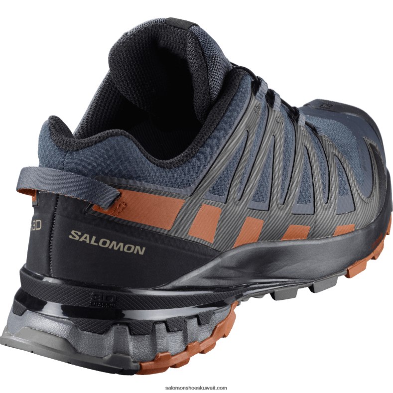 ⁦حذاء الجري Trail الرجالي - XA Pro 3D v8 gore-tex wide Salomon أبنوس / كراميل كافيه / أسود B8DLV1472⁩ - الصورة ⁦9⁩
