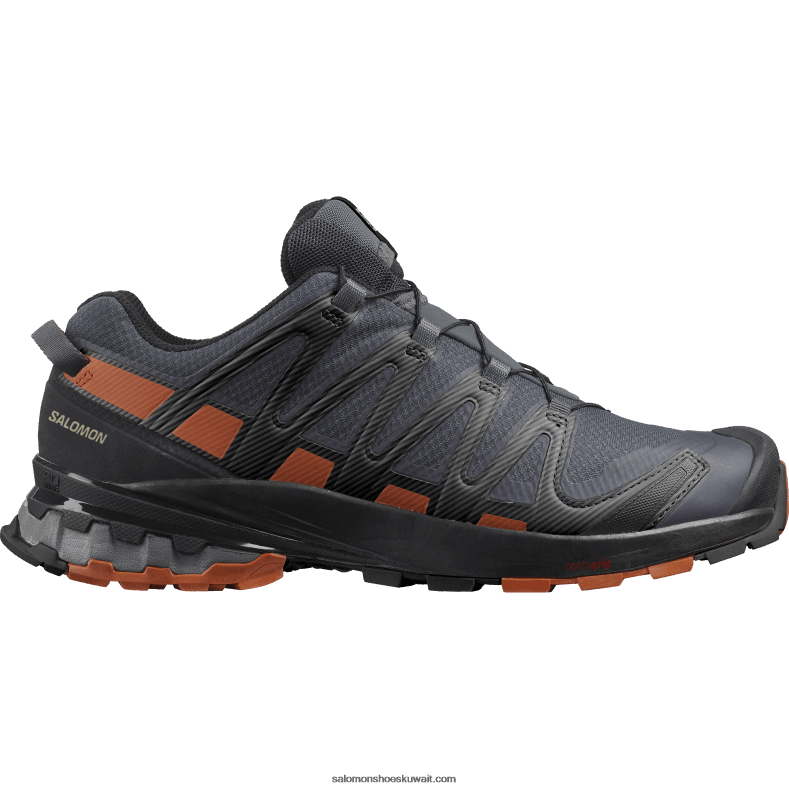 ⁦حذاء الجري Trail الرجالي - XA Pro 3D v8 gore-tex wide Salomon أبنوس / كراميل كافيه / أسود B8DLV1472⁩ - الصورة ⁦1⁩