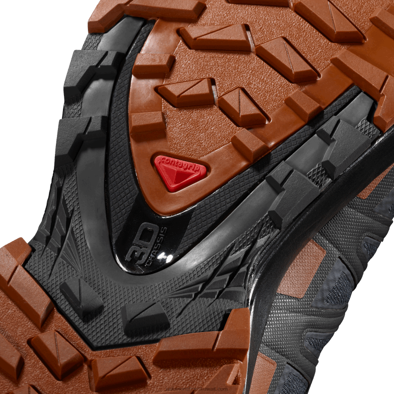 ⁦حذاء الجري Trail للرجال - XA Pro 3D V8 Gore-tex Salomon أبنوس / كراميل كافيه / أسود B8DLV1481⁩ - الصورة ⁦7⁩