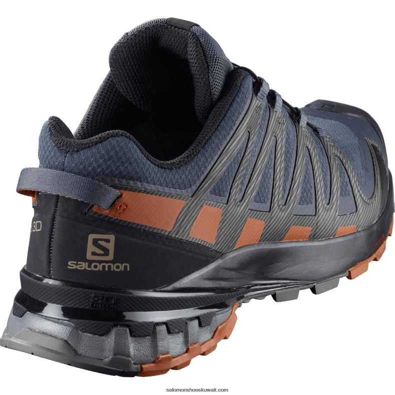⁦حذاء الجري Trail للرجال - XA Pro 3D V8 Gore-tex Salomon أبنوس / كراميل كافيه / أسود B8DLV1481⁩ - الصورة ⁦9⁩