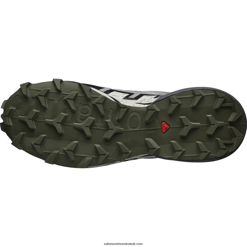 ⁦حذاء جري للسيدات - speedcross 6 gore-tex Salomon رماد الورد / اسود / زيتون ليل B8DLV1515⁩ - الصورة ⁦2⁩