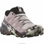 ⁦حذاء جري للسيدات - speedcross 6 gore-tex Salomon رماد الورد / اسود / زيتون ليل B8DLV1515⁩ - الصورة ⁦4⁩