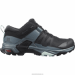 حذاء نسائي للتنزه - x ultra 4 gore-tex Salomon أسود / طقس عاصف / أوبال أزرق B8DLV1137