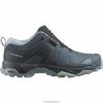 حذاء نسائي للتنزه - x ultra 4 gore-tex Salomon مراقب النجوم / الكربون / الحجر الأزرق B8DLV1138