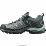 ⁦حذاء نسائي للتنزه - X Ultra Pioneer Clima مقاوم للماء Salomon طقس عاصف / سبيكة / يوكا B8DLV1130⁩ - الصورة ⁦5⁩