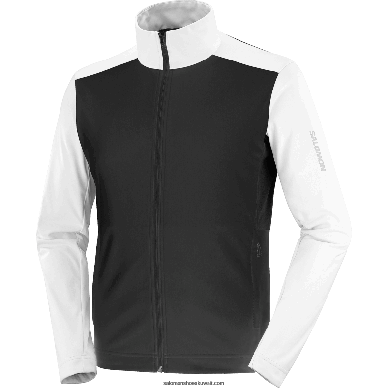 ⁦سترة الرياح للرجال - gore-tex infinium windstopper Salomon أبيض / أسود عميق B8DLV734⁩ - الصورة ⁦4⁩