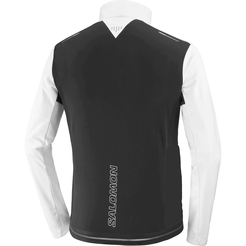 ⁦سترة الرياح للرجال - gore-tex infinium windstopper Salomon أبيض / أسود عميق B8DLV734⁩ - الصورة ⁦5⁩