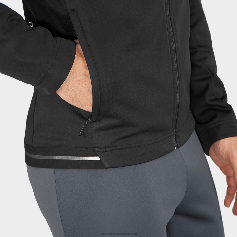 ⁦سترة الرياح للرجال - gore-tex infinium windstopper Salomon اسود غامق B8DLV733⁩ - الصورة ⁦5⁩