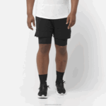 شورتات رجالية - تحسس aero 2in1 Salomon اسود غامق B8DLV292